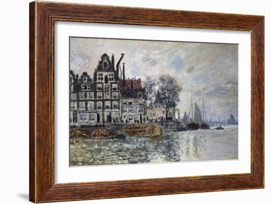 Ansicht Von Amsterdam (Het Kamperhoofd), um 1874-Claude Monet-Framed Giclee Print