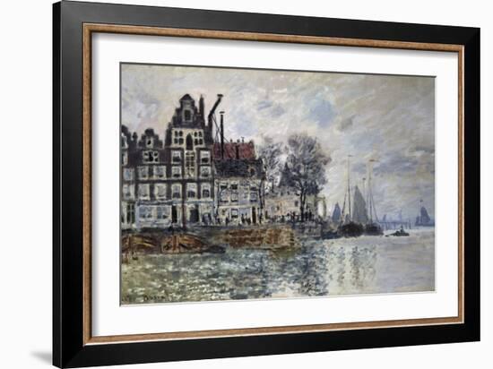 Ansicht Von Amsterdam (Het Kamperhoofd), um 1874-Claude Monet-Framed Giclee Print