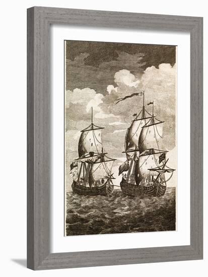 Anson's Spanish Galleon Capture, 1743-Middle Temple Library-Framed Photographic Print