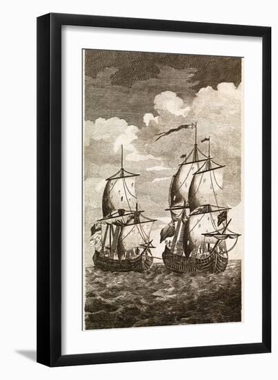 Anson's Spanish Galleon Capture, 1743-Middle Temple Library-Framed Photographic Print