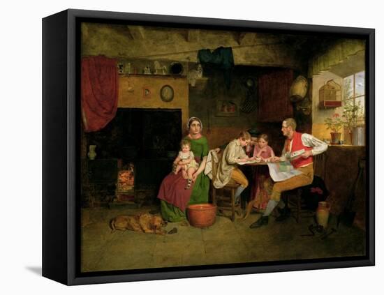 Answering the Emigrant's Letter, 1850-James Collinson-Framed Premier Image Canvas