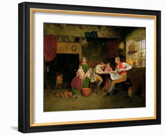 Answering the Emigrant's Letter, 1850-James Collinson-Framed Giclee Print