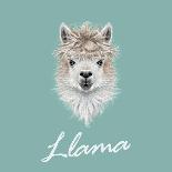 Llama Animal Portrait-ant_art-Art Print