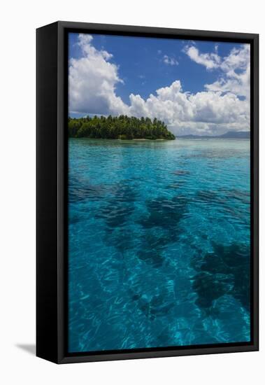 Ant Atoll, Pohnpei, Micronesia-Michael Runkel-Framed Premier Image Canvas