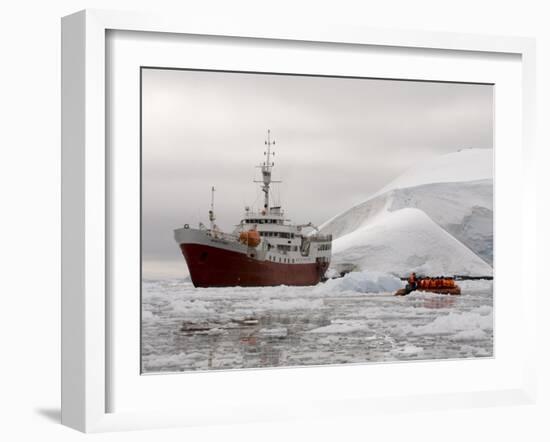 Antarctic Dream Ship, Paradise Bay, Antarctic Peninsula, Antarctica, Polar Regions-Sergio Pitamitz-Framed Photographic Print