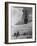 Antarctic Expedition of Robert Scott on Ice with Ship "Terra Nova" Anchored in Background-null-Framed Photographic Print