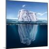 Antarctic Iceberg in the Ocean. Beautiful Polar Sea Background.-Sergey Nivens-Mounted Art Print