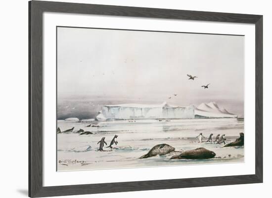 Antarctic Landscape-Edward Adrian Wilson-Framed Giclee Print