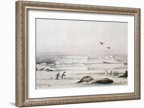 Antarctic Landscape-Edward Adrian Wilson-Framed Giclee Print