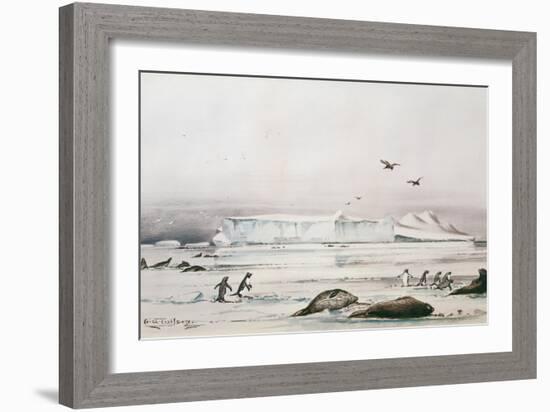 Antarctic Landscape-Edward Adrian Wilson-Framed Giclee Print