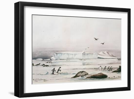 Antarctic Landscape-Edward Adrian Wilson-Framed Giclee Print