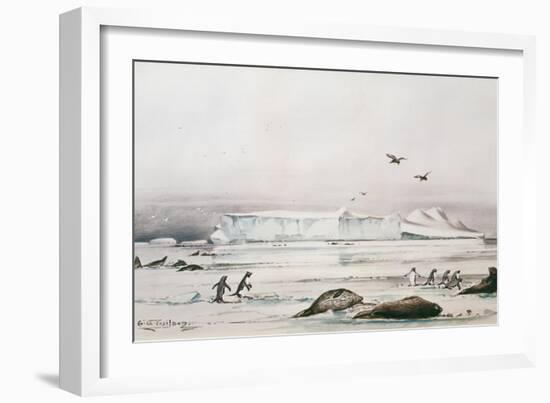 Antarctic Landscape-Edward Adrian Wilson-Framed Giclee Print