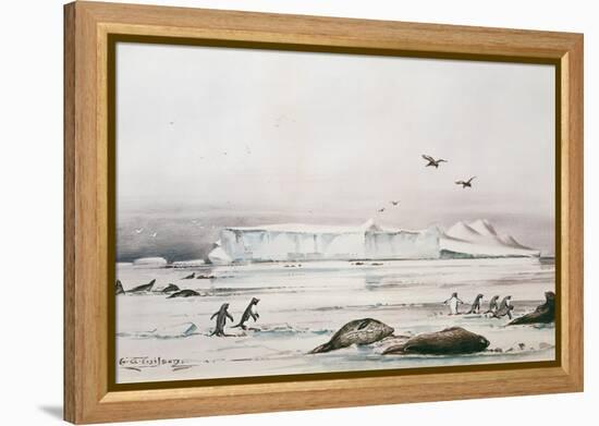 Antarctic Landscape-Edward Adrian Wilson-Framed Premier Image Canvas