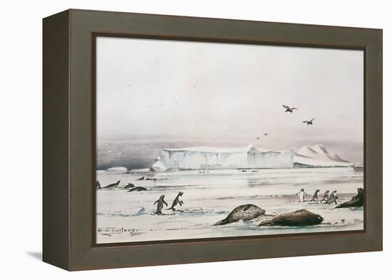 Antarctic Landscape-Edward Adrian Wilson-Framed Premier Image Canvas