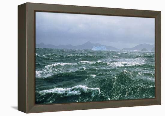 Antarctic Ocean Waves-Peter Scoones-Framed Premier Image Canvas