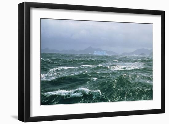 Antarctic Ocean Waves-Peter Scoones-Framed Photographic Print