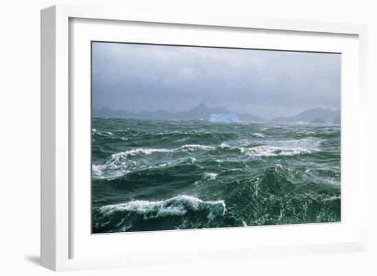 Antarctic Ocean Waves-Peter Scoones-Framed Photographic Print