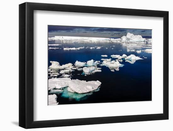 Antarctica, Antarctic Sound, calm waters, ice-George Theodore-Framed Photographic Print