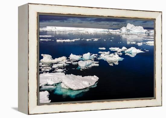 Antarctica, Antarctic Sound, calm waters, ice-George Theodore-Framed Premier Image Canvas