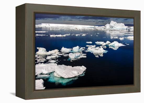 Antarctica, Antarctic Sound, calm waters, ice-George Theodore-Framed Premier Image Canvas