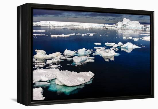 Antarctica, Antarctic Sound, calm waters, ice-George Theodore-Framed Premier Image Canvas