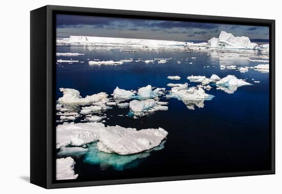 Antarctica, Antarctic Sound, calm waters, ice-George Theodore-Framed Premier Image Canvas