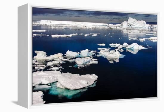 Antarctica, Antarctic Sound, calm waters, ice-George Theodore-Framed Premier Image Canvas