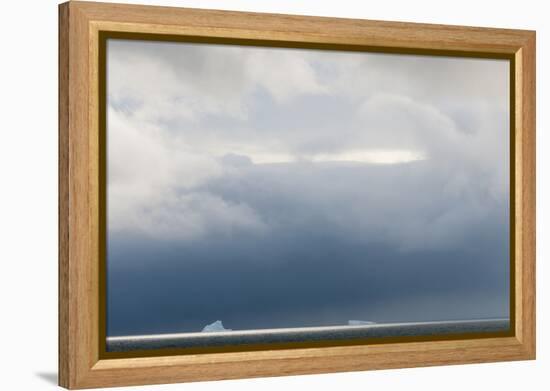 Antarctica. Bransfield Strait. Iceberg under Stormy Skies-Inger Hogstrom-Framed Premier Image Canvas