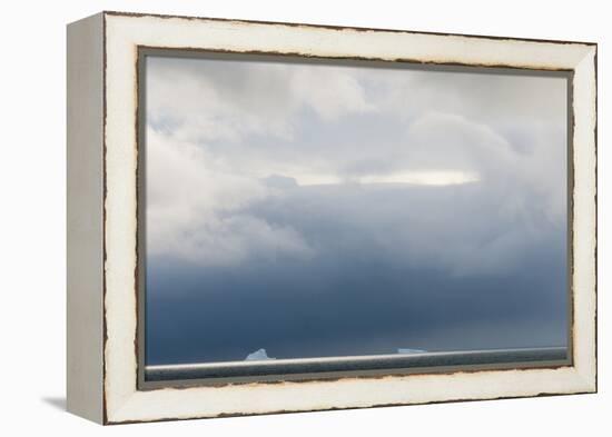 Antarctica. Bransfield Strait. Iceberg under Stormy Skies-Inger Hogstrom-Framed Premier Image Canvas