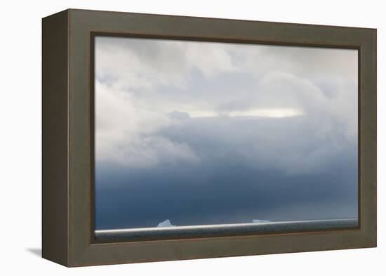 Antarctica. Bransfield Strait. Iceberg under Stormy Skies-Inger Hogstrom-Framed Premier Image Canvas