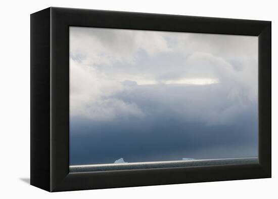 Antarctica. Bransfield Strait. Iceberg under Stormy Skies-Inger Hogstrom-Framed Premier Image Canvas