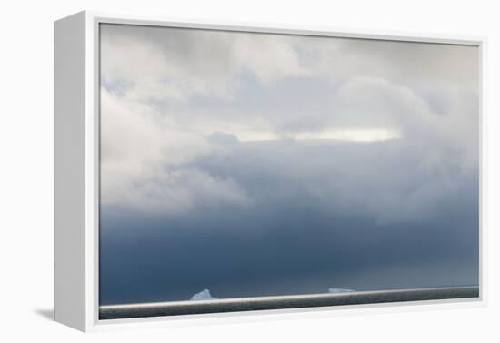 Antarctica. Bransfield Strait. Iceberg under Stormy Skies-Inger Hogstrom-Framed Premier Image Canvas