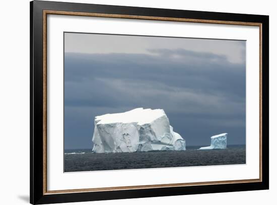 Antarctica. Bransfield Strait. Iceberg under Stormy Skies-Inger Hogstrom-Framed Photographic Print