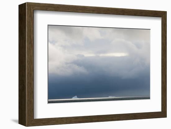 Antarctica. Bransfield Strait. Iceberg under Stormy Skies-Inger Hogstrom-Framed Photographic Print