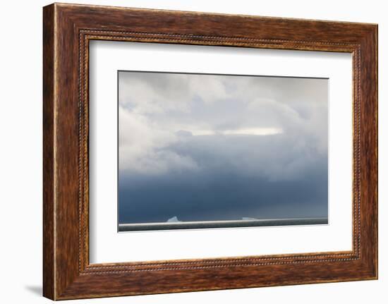 Antarctica. Bransfield Strait. Iceberg under Stormy Skies-Inger Hogstrom-Framed Photographic Print