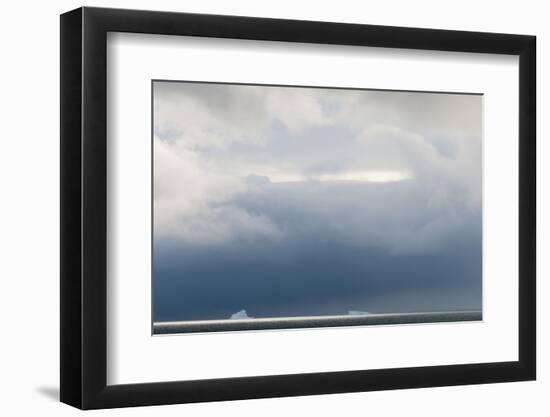 Antarctica. Bransfield Strait. Iceberg under Stormy Skies-Inger Hogstrom-Framed Photographic Print