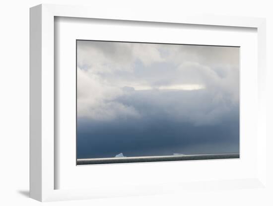 Antarctica. Bransfield Strait. Iceberg under Stormy Skies-Inger Hogstrom-Framed Photographic Print