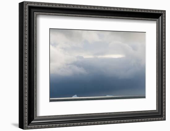 Antarctica. Bransfield Strait. Iceberg under Stormy Skies-Inger Hogstrom-Framed Photographic Print