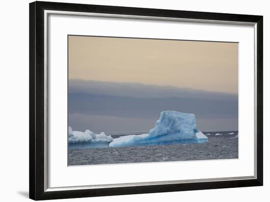 Antarctica. Brown Bluff. Bright Blue Iceberg-Inger Hogstrom-Framed Photographic Print