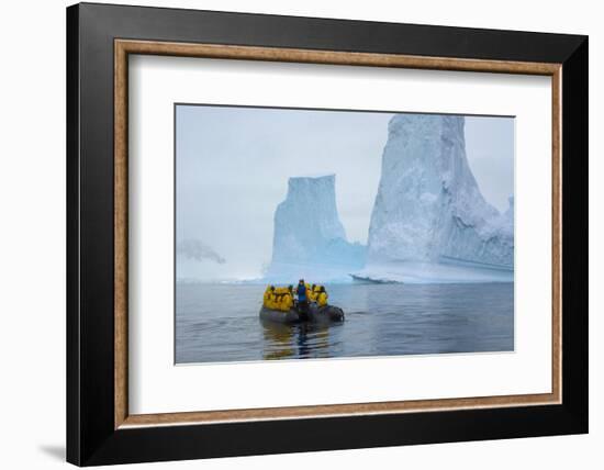 Antarctica. Charlotte Bay. Zodiac Cruising around Icebergs-Inger Hogstrom-Framed Photographic Print