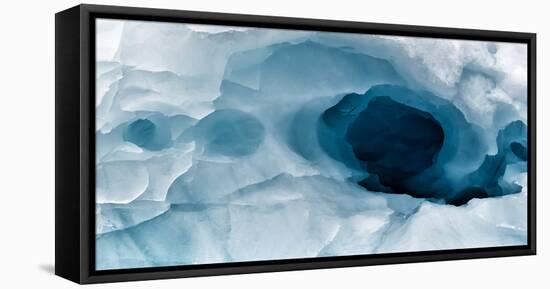 Antarctica. Close-up of an artistic pattern in an iceberg.-Janet Muir-Framed Premier Image Canvas