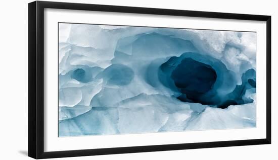 Antarctica. Close-up of an artistic pattern in an iceberg.-Janet Muir-Framed Photographic Print