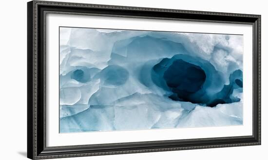 Antarctica. Close-up of an artistic pattern in an iceberg.-Janet Muir-Framed Photographic Print