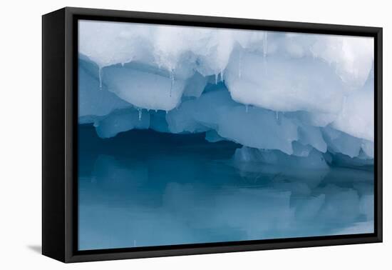 Antarctica. Close-up of an Iceberg with Reflection-Janet Muir-Framed Premier Image Canvas