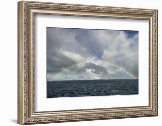 Antarctica, full rainbow, Gerlach Strait-George Theodore-Framed Photographic Print