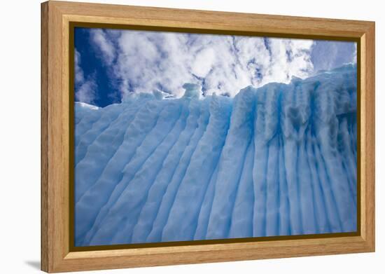 Antarctica, Gerlach Strait, blue ice formation-George Theodore-Framed Premier Image Canvas