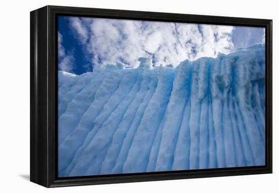 Antarctica, Gerlach Strait, blue ice formation-George Theodore-Framed Premier Image Canvas