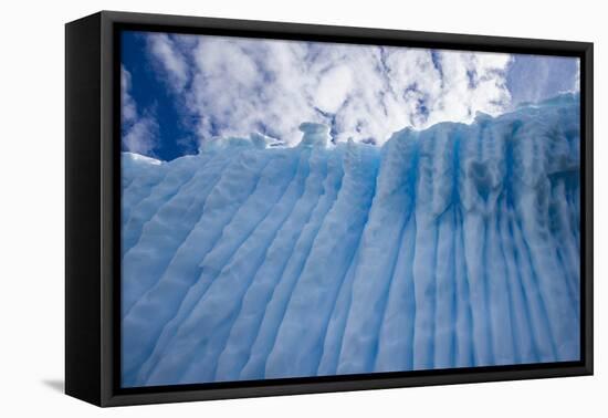 Antarctica, Gerlach Strait, blue ice formation-George Theodore-Framed Premier Image Canvas