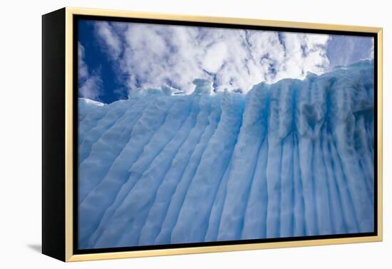 Antarctica, Gerlach Strait, blue ice formation-George Theodore-Framed Premier Image Canvas