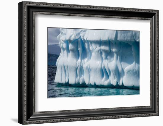 Antarctica, Gerlach Strait, blue ice formation-George Theodore-Framed Photographic Print